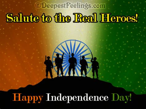Our national flag has three color strips (saffron, white and green) with ashoka chakra in navy blue. Indian Independence Day Greeting Cards