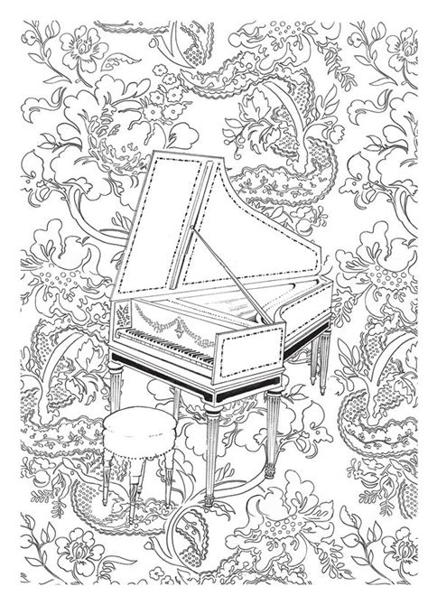 These are printable/digital coloring pages. Coloring pages for adults: Music, printable, free to ...