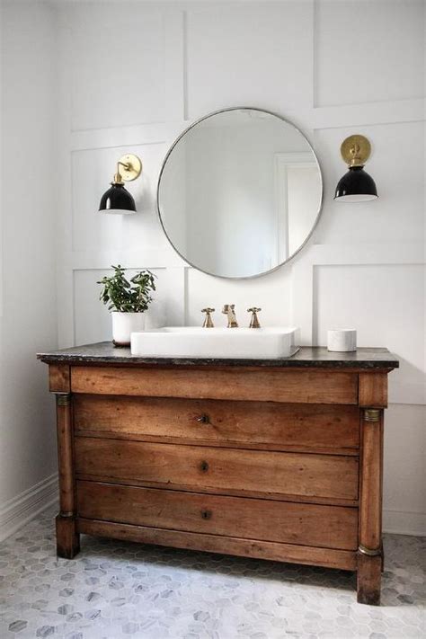 This is valid for bathroom is a space which can be decorated or arranged with different vanities and accessories so turn your bathroom into a chic and cozy part of the house by adding some nice furniture that is. Antique Dresser Turned Washstand with Board and Batten ...