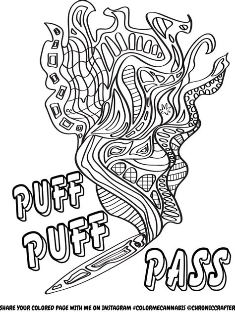 570x806 printable coloring page for adults gift for stoner fight. Free Stoner Coloring Page from Chronic Crafter (With ...