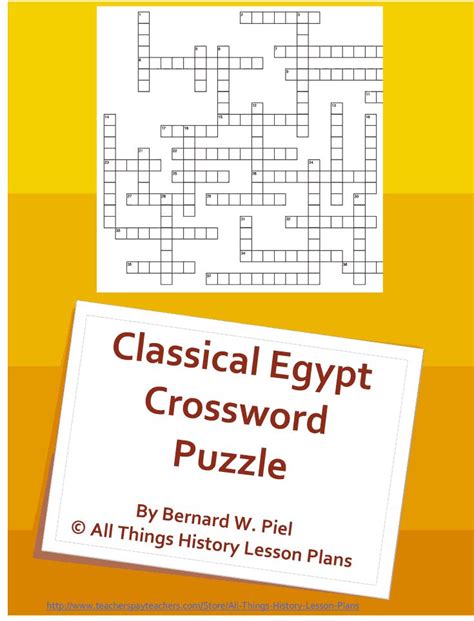 Solving every clue and completing the puzzle will reveal the secret word. Ancient Egypt Crossword Puzzle | Ancient egypt, History ...