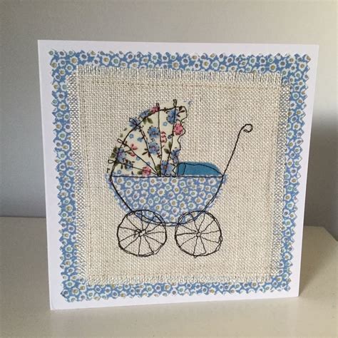 Create & design greeting cards to print or send online as ecards. new baby card for Michael and Lydie | Fabric cards, Free ...