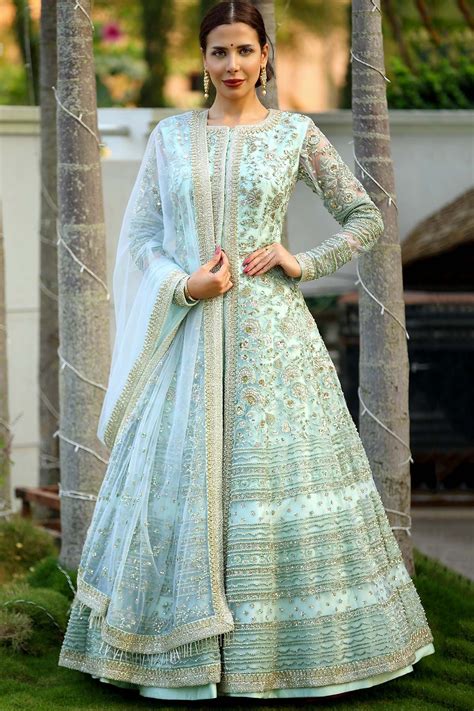 Ballet collection features wedding dresses with fashionable designs, modern fabrics, and feminine decor. Buy Light Green Sequins Embroidered Net Jacket Lehenga ...