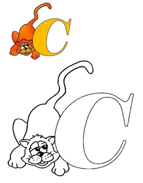 Litera alfabet englezesc, litere drăguțe, alfabet cu ilustrație animale, alfabet desen animat scrisoare. Desene cu Alfabetul cu Animale de colorat, planșe și ...