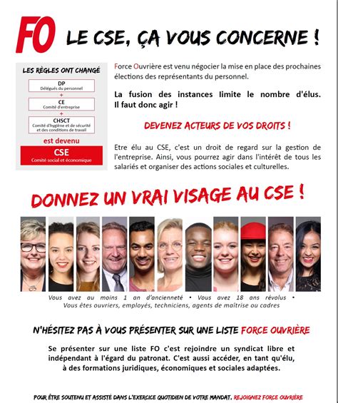 CSE - Tract et Affiche - la CGT-FO en Essonne - UD FO 91