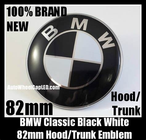 Bmw hood and trunk emblem replacement. BMW Original Black White 82mm Hood Emblem Roundel Badge 2Pins - Car Decals Emblem Badge ...