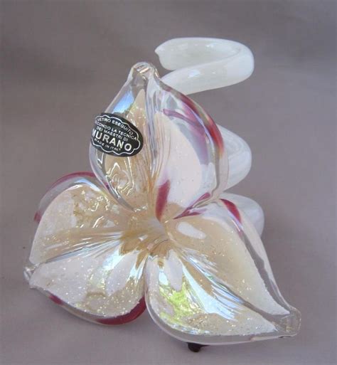 Check spelling or type a new query. Hand Made Murano Glass BEIGE PINK Colored Flower twisted ...