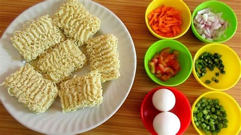 Add all the choice of your vegetables and scrambled. Egg Maggi with Vegetables | Tasty Indian Recipe | Maggi ...