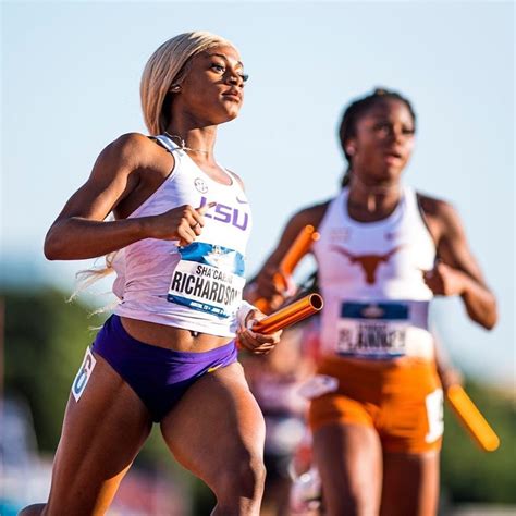 American athlete and sprinter sha'carri richardson may be suspended from the tokyo olympics after failing a drug test over cannabis. Sha'Carri Richardson | Female sprinter, Black girl fitness ...