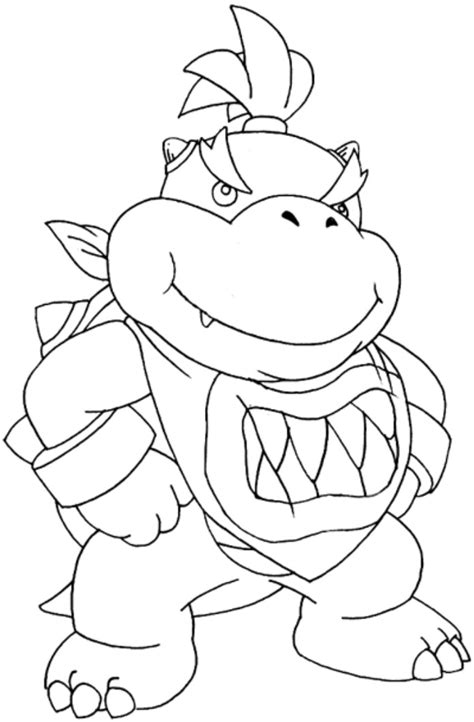 I put the kids' finished pictures in sheet protectors and placed them on the grass in a circle. Kids Coloring Pages: Browser Jr Super Mario Bros Coloring ...