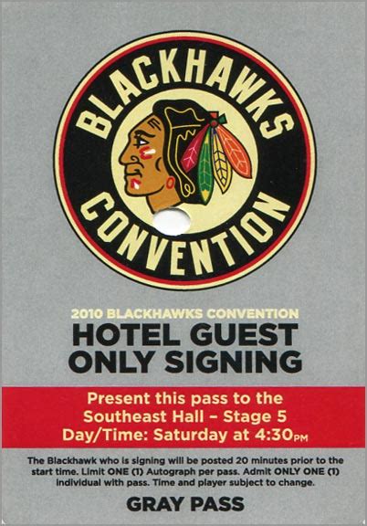 Complete player biography and stats. 2010 'Hawks Con - Day Two - Puck Junk