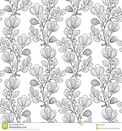 Check spelling or type a new query. Vector Seamless Monochrome Floral Pattern Stock Vector ...