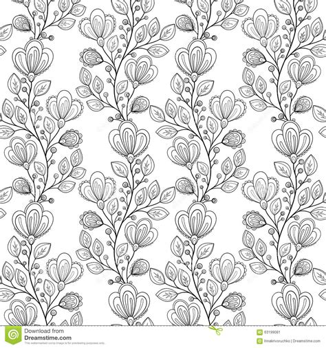 With the right patterned carpet, you can stand up and make a statement with your business. Vector Seamless Monochrome Floral Pattern Stock Vector ...