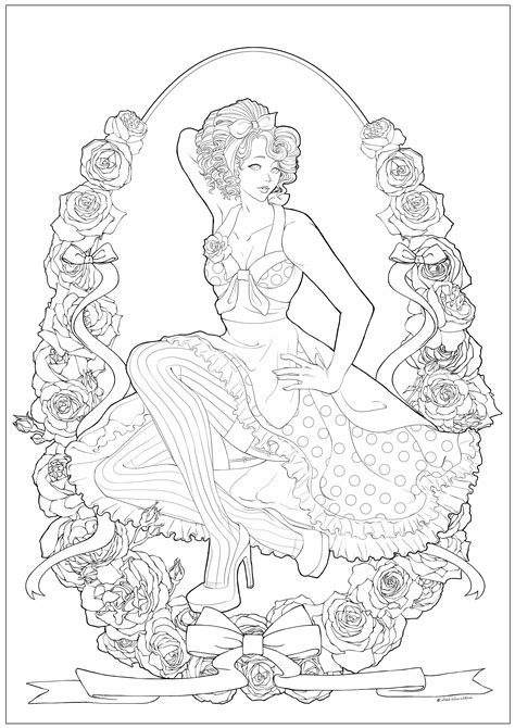 Vintage coloring pages for adults. Retro Coloring Pages - Coloring Home