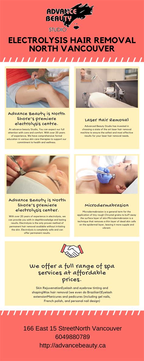 Hair removal companies and salons offering permanent laser electrolysis removal of the unwanted hair. If you want Electrolysis Hair Removal North Vancouver ...