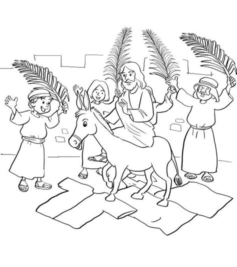 Download or print triumphal entry of jesus to jerusalem in palm sunday coloring page for free plus other related palm sunday coloring. Palm Sunday Coloring Pages Free at GetDrawings | Free download