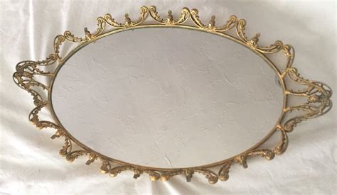Shop makeup vanity trays at beauty encounter. Antique Vintage Large Ornate Mirror Vanity Tray W/ Faces ...
