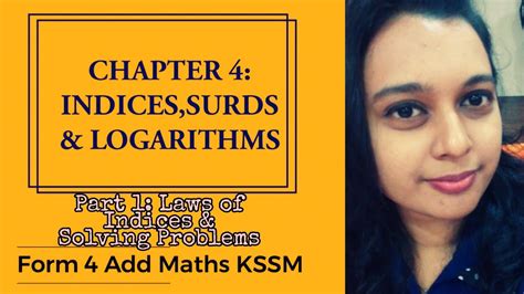 Spm add math form 4 chapter 2 quadratic equations chapter 2 : Chapter 4 Indices, Surds & Logarithms (Part 1) | Form 4 ...