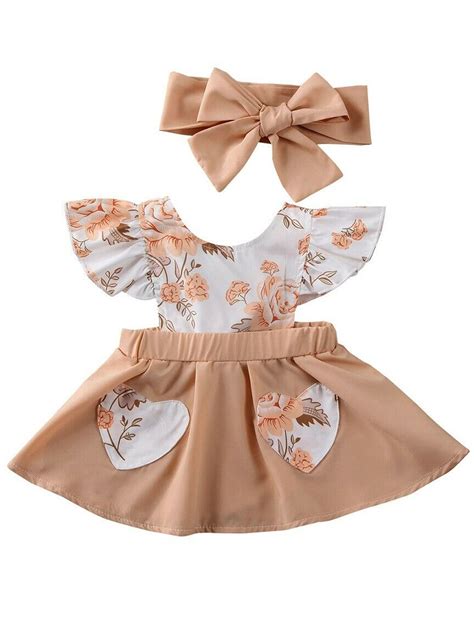 Emmababy - Newborn Infant Baby Girl Clothes Flower Ruffle ...