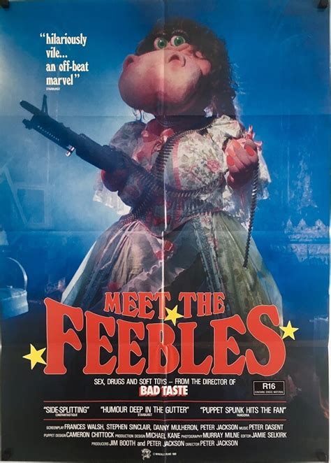 Meet the feebles (also known as frogs of war in new zealand as the film's english fake working title) is a 1989 new zealand puppet animated musical black comedy horror film directed by peter jackson. Meet The Feebles : The Film Poster Gallery