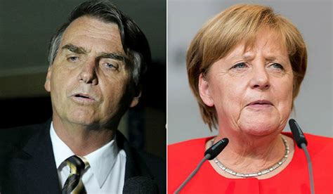 Assim como vocês, vejo com grande preocupação a questão das ações do presidente brasileiro. Cruce con Bolsonaro: Merkel dice que la situación de ...