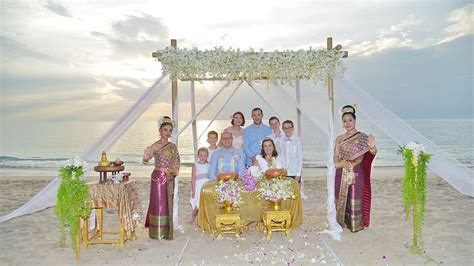Exotic destination weddings on average end up costing $17,000, compared to $25,000 for traditional weddings. Khaolak Beach Wedding Package : Sandra + Julien