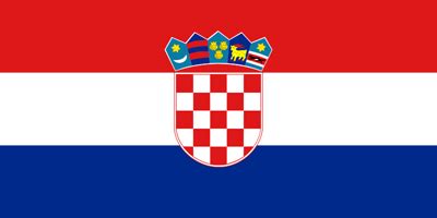 Croatia flag vector icon, simple, flat design for web or mobile app. Flag of Croatia