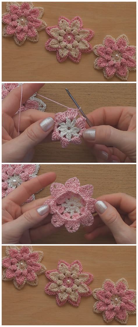 Beautiful and spectacular little roses are a cute decoration to your home or application to the clothes. Very Easy Crochet Flower Tutorial - Learn to Crochet ...