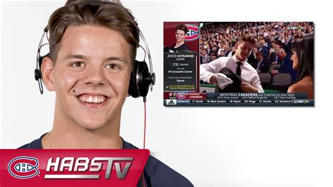 Kotkaniemi comes across as a smart, clean player with or without the puck and can play either center or wing. Jesperi Kotkaniemi re-watches his draft selection - YouTube