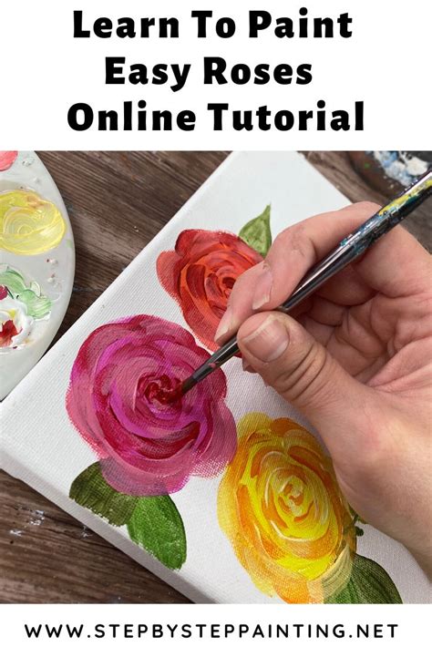 Choose elongated stones of different sizes. How To A Rose - Easy & Simple in 2020 | Purple canvas art ...