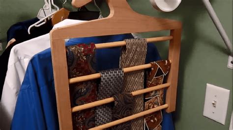 This way they will be as close to the ground as possible thereby preventing them from hitting the back window. DIY Tie Rack Hanger | Your Projects@OBN