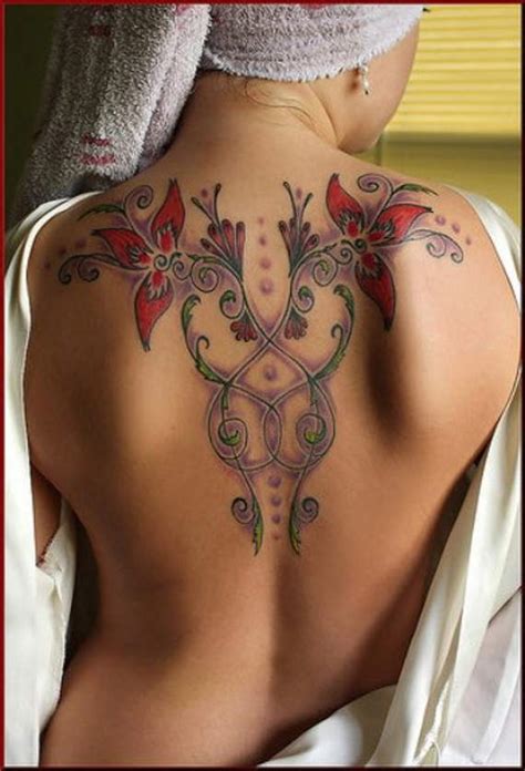 #floral #flower #tattoo #tattoos #flower tattoo #floral tattoo #illustration #nature #planys #pants #plants #art #simple #tattoo design #arm tattoo #cute #pretty #asthetic. 110 Dazzling Upper Back Tattoos and Designs