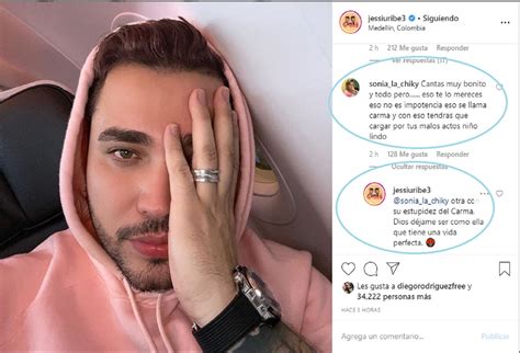 Imágenes tomadas de las cuentas en instagram: Foto Jessi Uribe se enfrentó a una seguidora que lo ...