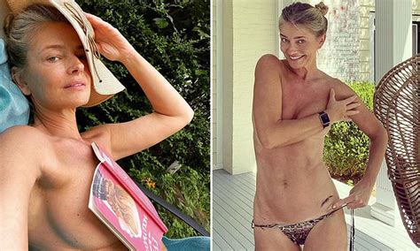 Collection with 211 high quality pics. Paulina Porizkova shares topless selfie from New York garden | Daily Mail Online