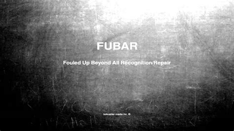 Cr is the number of people who take an action, divided by the number of people who could have. What does FUBAR mean - YouTube