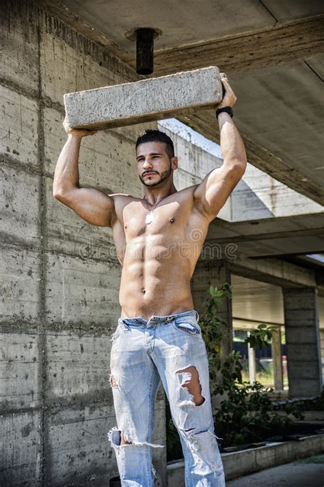 Construction worker job summary 1. Construction Worker Shirtless With Muscular Stock Image ...