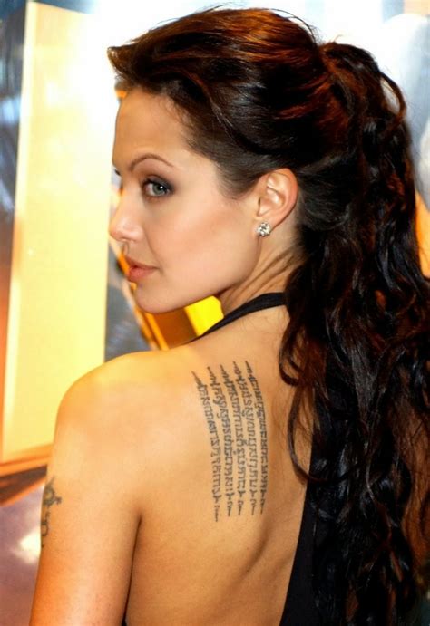 Angelin jolie tattoo tattoo forearm. TATTOOS GALLERY WORLD: Angelina Jolie Back Tattoos