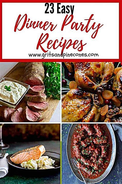 Easy dinner party recipes that will impress, including make ahead starter recipes to share, dinner party main courses that you can get ready before your guests arrive and decadent desserts that will finish your meal in style. 15+ Dinner Party Recipes Casual in 2020 (With images ...