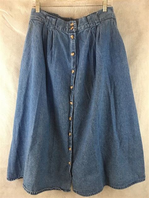 Check spelling or type a new query. Cabin Creek Long Denim Skirt Jean Half Elastic Waist ...