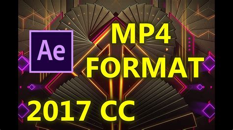 Then choose file > export > add to adobe media encoder queue. After Effects CC 2017 Render/Export in MP4 format 100% ...