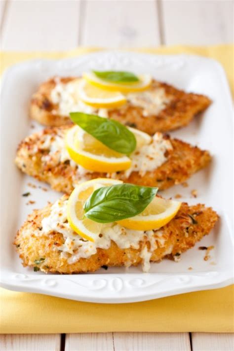 Dredge the chicken pieces in the panko mixture, coating evenly and heavily, and pressing the coating into the meat. Panko Breaded Chicken Breast With Lemon, Basil & Romano Cheese