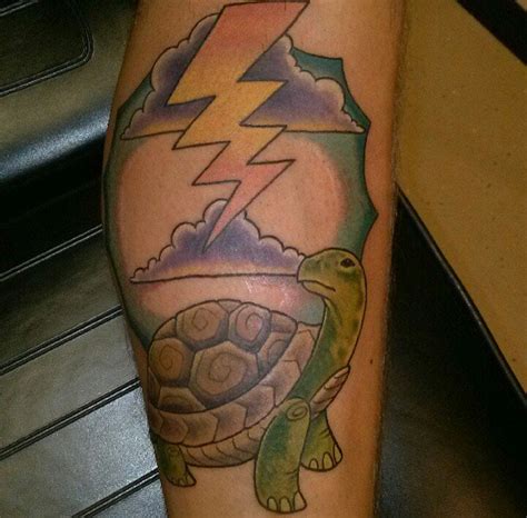 Maybe you would like to learn more about one of these? First Tattoo! Thunder Turtle done by End Coefield at Lucky Draw, Kennesaw GA : tattoos