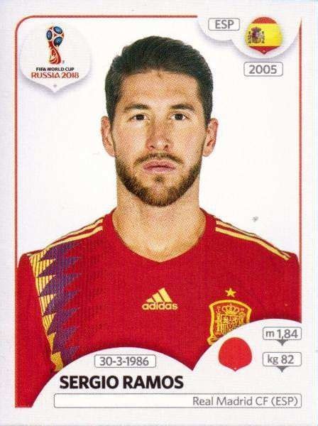 Sergio ramos garcía (spanish pronunciation: Sergio Ramos - Spain - FIFA World Cup Russia 2018 sticker 139