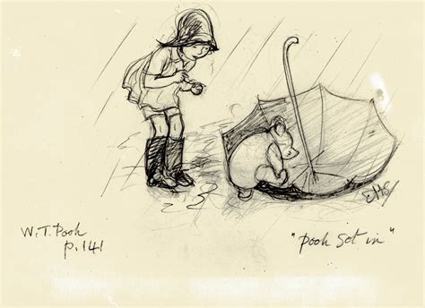 Draw two curves and get his body. The real Winnie the Pooh and Christopher Robin ...