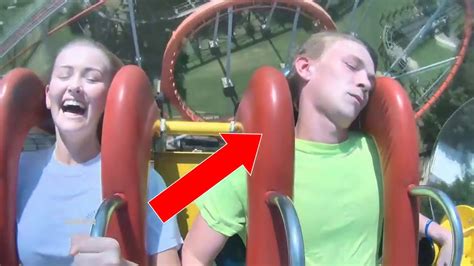 Slingshot Ride Funny Scared Pass Out Compilation - YouTube