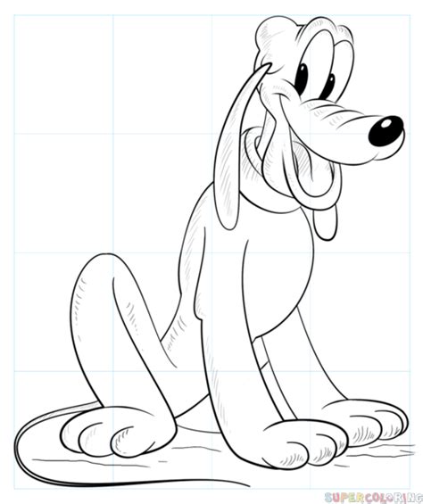 Then draw the pupils inside the eyes. How to draw Pluto the Dog step by step. Drawing tutorials ...