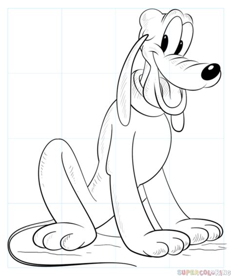 Then draw the pupils inside the eyes. How to draw Pluto the Dog step by step. Drawing tutorials ...