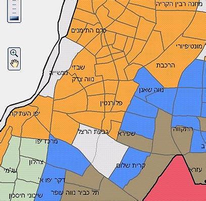 רק שכונות שבהן 15 נדבקים ויותר נכללים ברשימה של משרד הבריאות. Rezz: מפת תל אביב לפי שכונות