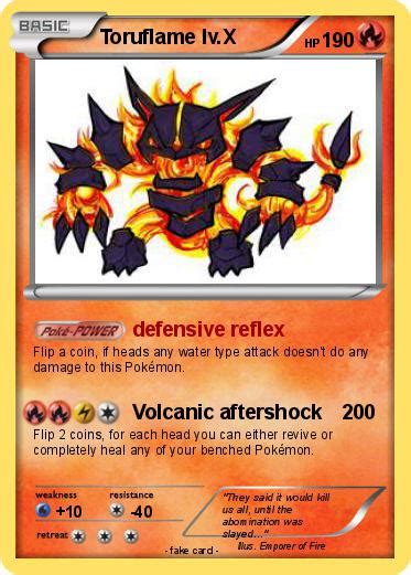 Check spelling or type a new query. Pokémon Toruflame lv X - defensive reflex - My Pokemon Card