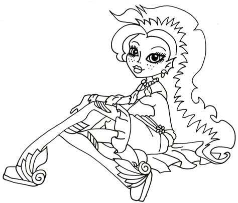 Monster high lagoona coloring page. Free Printable Monster High Coloring Pages: Lagoona, Dawn ...